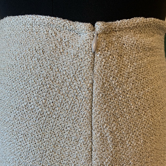 St. John Knit Skirt Cream/Tan with Gold Thread PF11 GRP2 - Picture 4 of 10